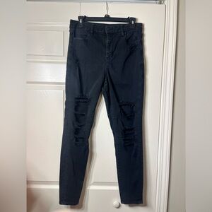 American‎ Eagle Outfitters Curvy Hi-Rise Jegging Distressed Strechy Jeans